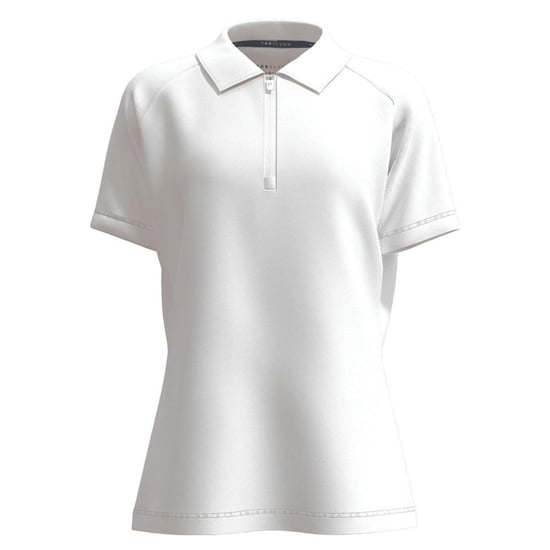 Forelson Womens/Ladies Blockley Zip Neck Polo Shirt (White) - Image 1