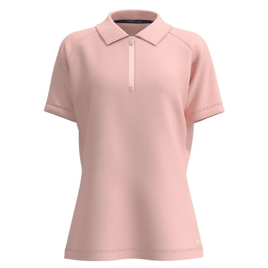 Forelson Womens/Ladies Blockley Zip Neck Polo Shirt (Pink) - Image 1