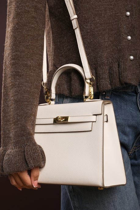 Wheres That From Womens 'Lluvia' Top Handle Satchel Mini Tote Bag with Turn-Lock Closure - Image 1