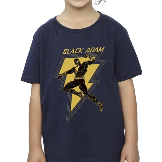 DC Comics Meisjes Zwart Adam Gouden Bout Borst Katoenen T-Shirt (Marineblauw) - Image 3