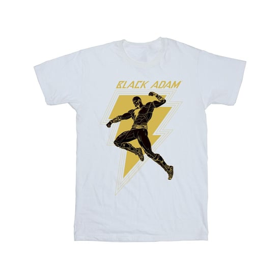 DC Comics Meisjes Zwart Adam Gouden Bout Borst Katoenen T-Shirt (Wit) - Image 1