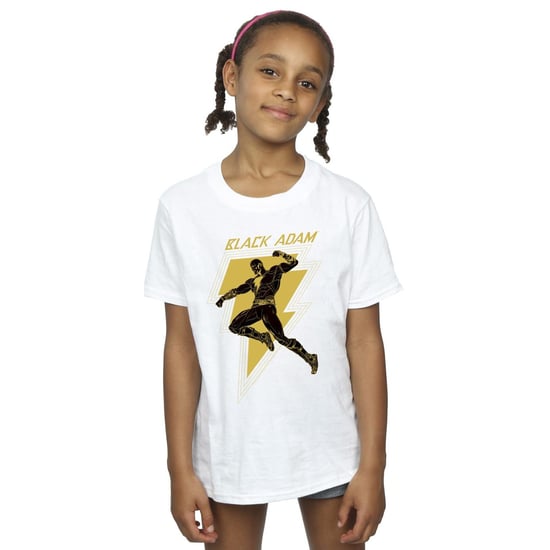 DC Comics Meisjes Zwart Adam Gouden Bout Borst Katoenen T-Shirt (Wit) - Image 2