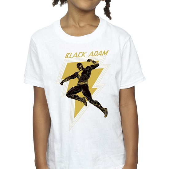 DC Comics Meisjes Zwart Adam Gouden Bout Borst Katoenen T-Shirt (Wit) - Image 3