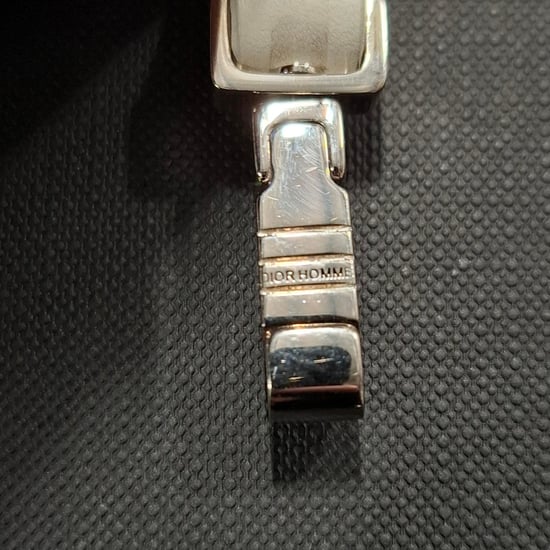 Dior Homme Logo Print Armband in Wit Leer - Image 4