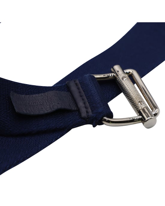 Miu Miu riem met gespsluiting in marineblauw canvas - Image 3