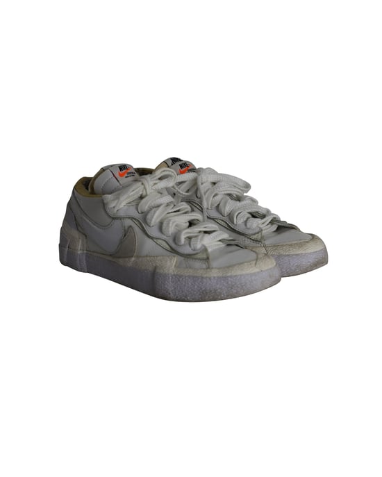 Nike x Sacai Blazer Low Sneakers in White Patent Leather - Image 3
