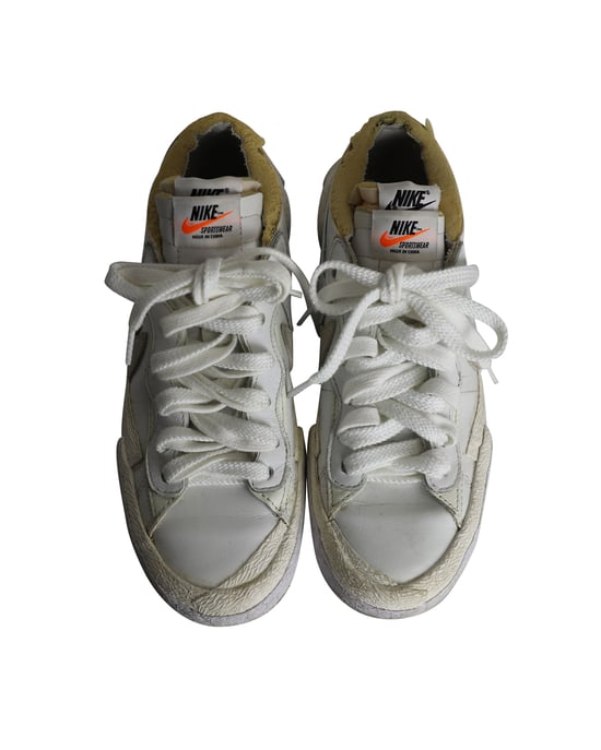 Nike x Sacai Blazer Low Sneakers in White Patent Leather - Image 5
