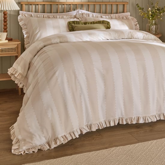 Wylder Nature Birdie Stripe Ruffle Duvet Cover Set - Image 3