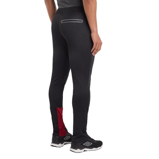 Umbro Heren Pro Training Polyester Joggingbroek (Zwart/Rode Dahlia) - Image 2