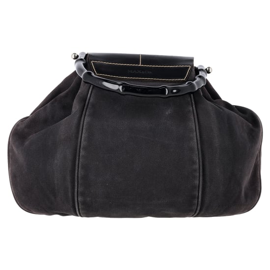 Max & Co. Leaf Flap Top handle Bag in Black Canvas - Image 3