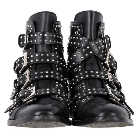 Givenchy enkellaarsjes met studs en gespdetails in zwart leer - Image 2