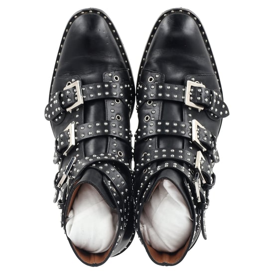 Givenchy enkellaarsjes met studs en gespdetails in zwart leer - Image 3