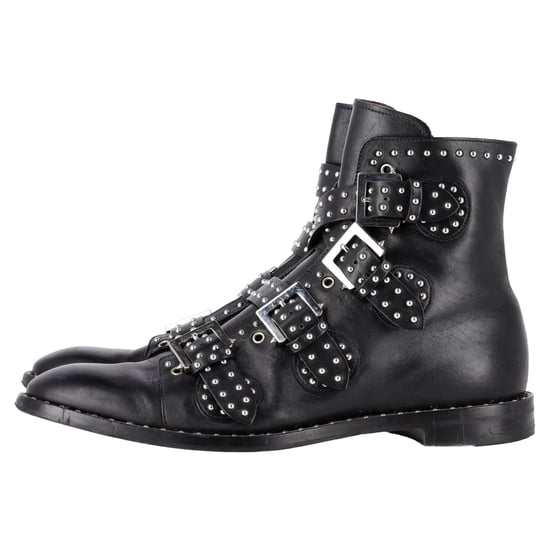 Givenchy enkellaarsjes met studs en gespdetails in zwart leer - Image 4