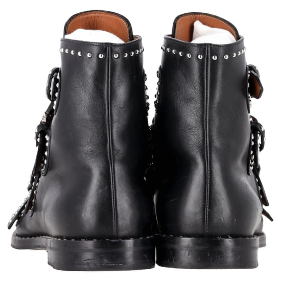 Givenchy enkellaarsjes met studs en gespdetails in zwart leer - Image 5