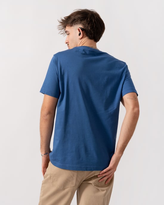 Regular Fit T-Shirt in Medium Blue - Image 2