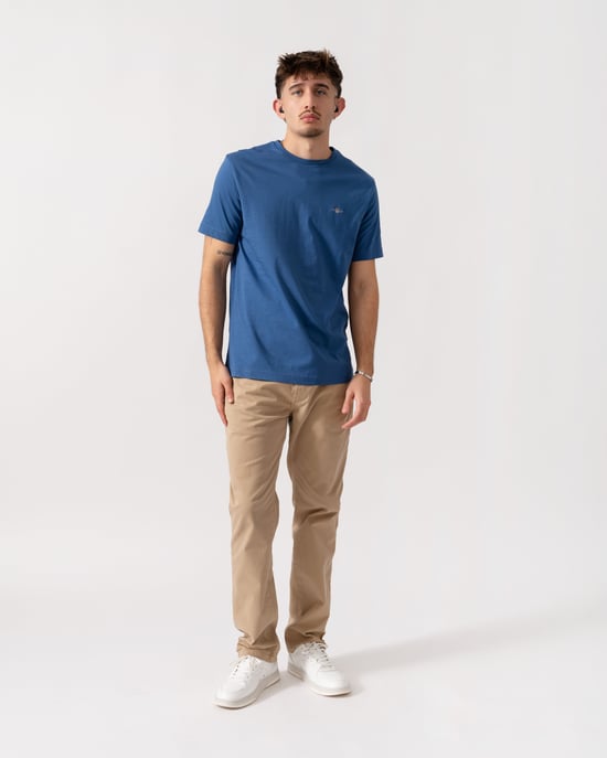 Regular Fit T-Shirt in Medium Blue - Image 3