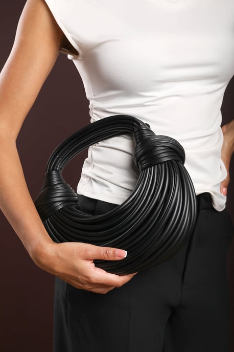 Wheres That From Womens 'Blossom' Curved Metallic Shoulder Bag - Image 6