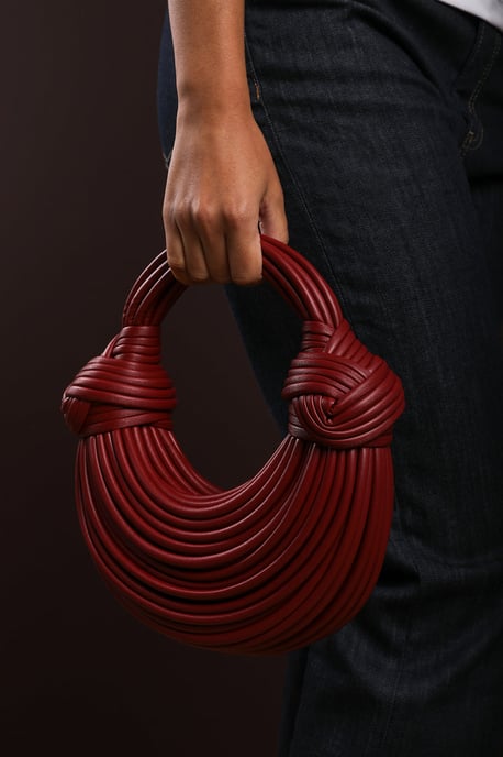 Wheres That From Womens 'Blossom' Curved Metallic Shoulder Bag - Image 1