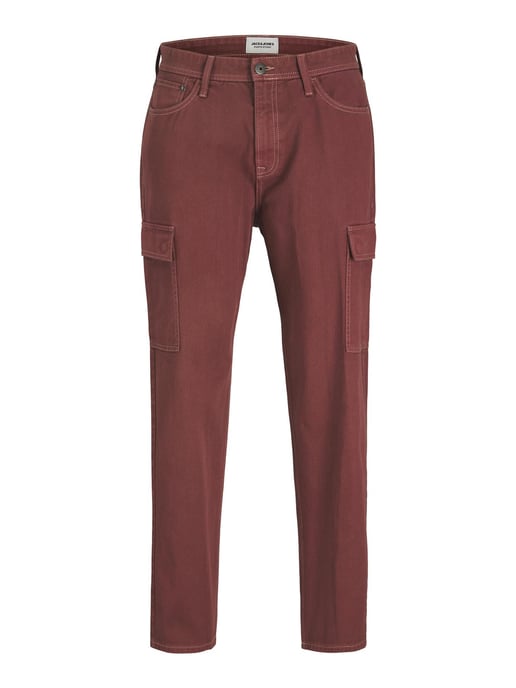 Jack & Jones Mens Cargo Combat Trousers Loose Fit Multi-Pockets - Image 1