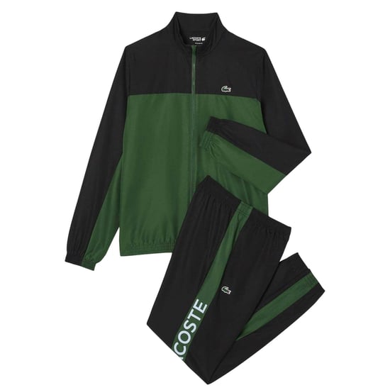 Lacoste Heren Bedrukt Tennis Trainingspak Set (Groen) - Image 1