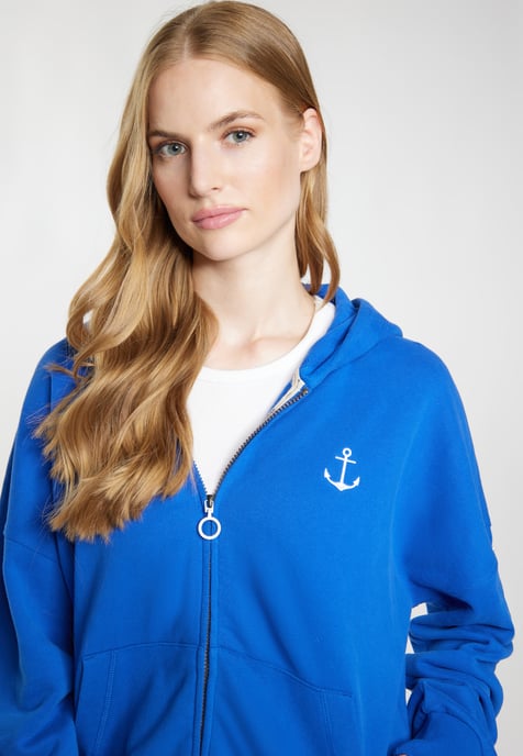 Dreimaster Jas met capuchon Dames koningsblauw - Image 5