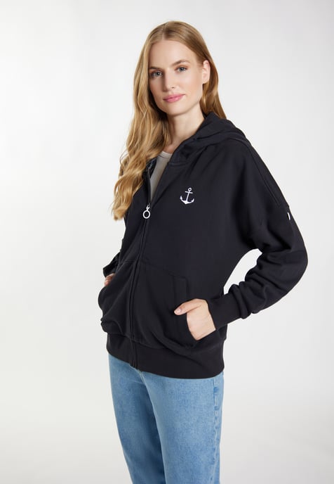 Dreimaster Jas met capuchon Dames zwart - Image 3