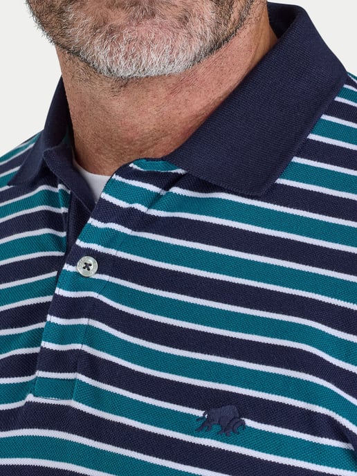 Triple Stripe Pique Polo - Image 3