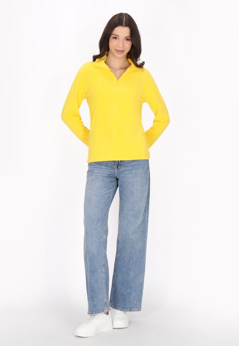 Mymo Fleece trui Dames geel - Image 2