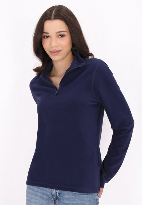 Mymo Fleece trui Dames marine - Image 3