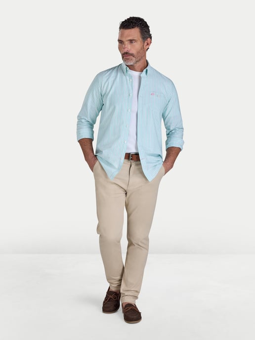 Long Sleeve Stanford Stripe Oxford Shirt - Image 4