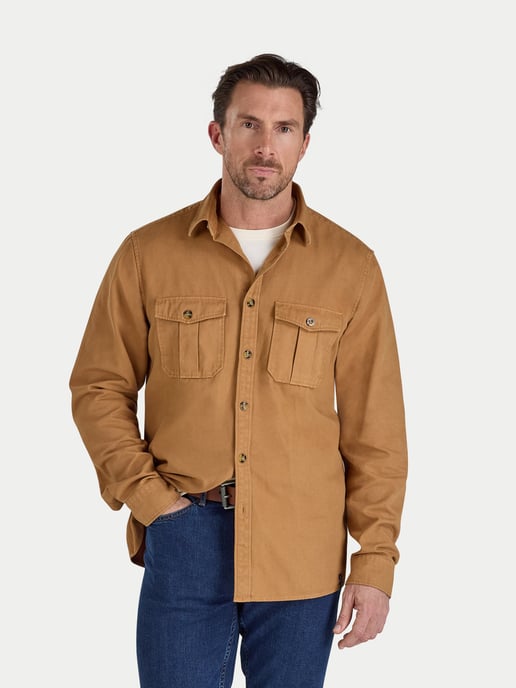 Garment Dyed Canvas Shacket - Image 1