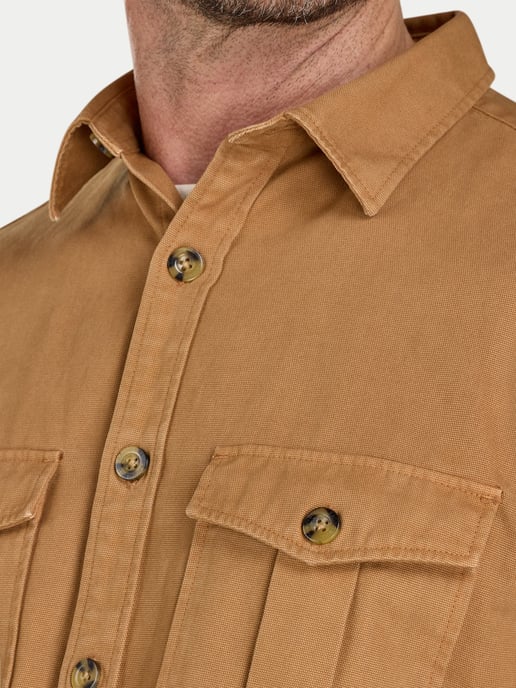 Garment Dyed Canvas Shacket - Image 3
