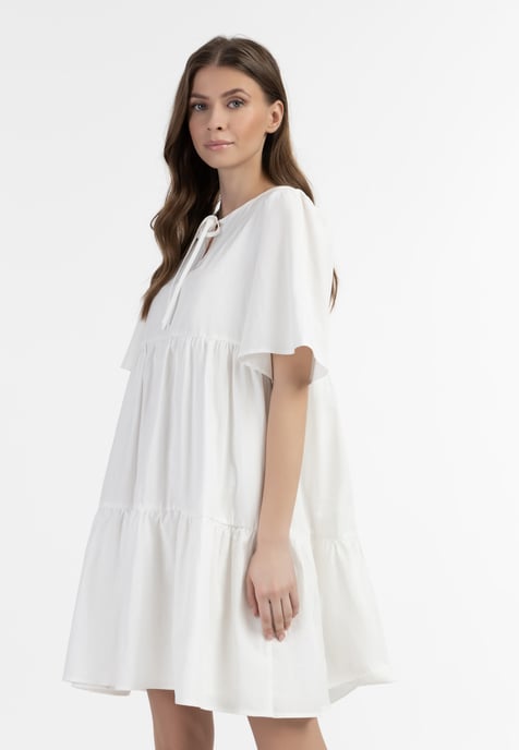 Dreimaster Jurk Dames wolwit - Image 3