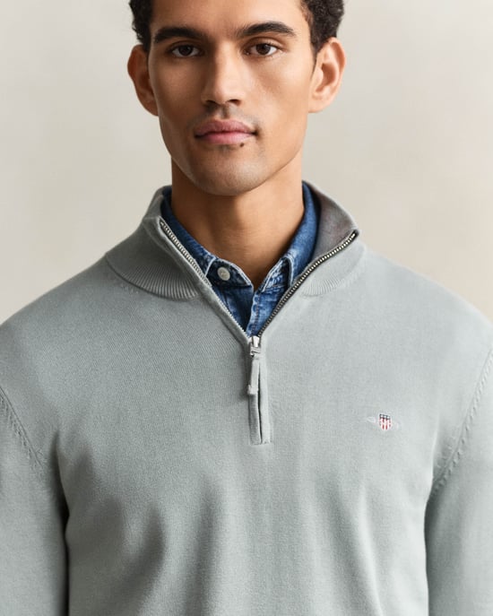 10 Classic Half Zip Jumper in Grey - Image 3