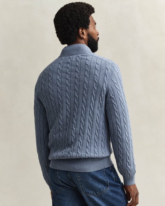 Half Zip Jumper in Light Blue - Image 2