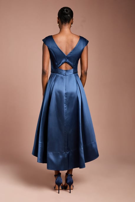Twill Hi-Lo Midi Dress - Image 3