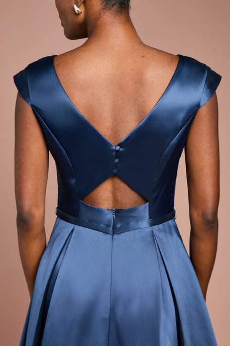 Twill Hi-Lo Midi Dress - Image 4