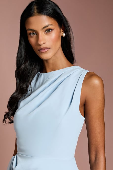 Petite Crepe Ruffle Dress With Low Back - Image 4