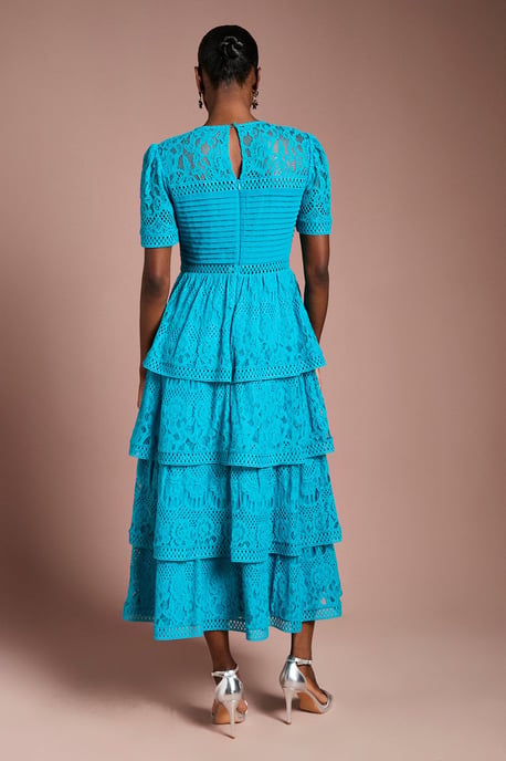 Tiered Lace Midi Dress - Image 3