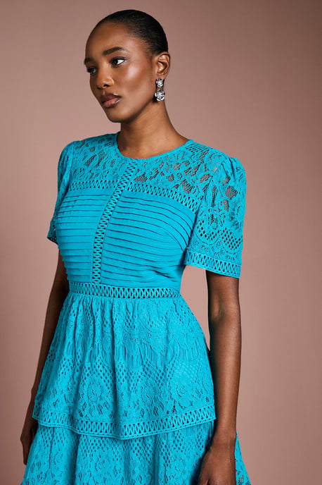 Tiered Lace Midi Dress - Image 4