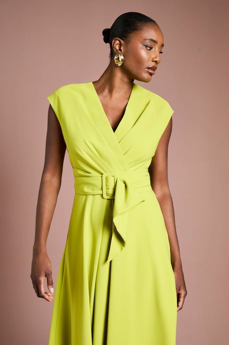 Belted Crepe Dress - Image 2