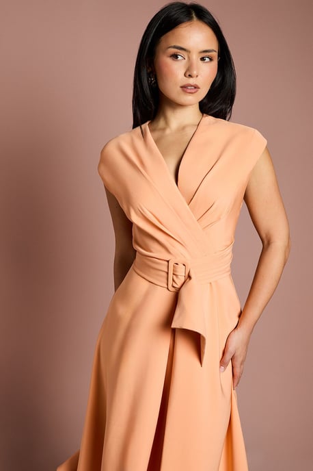 Petite Belted Crepe Dress - Image 2