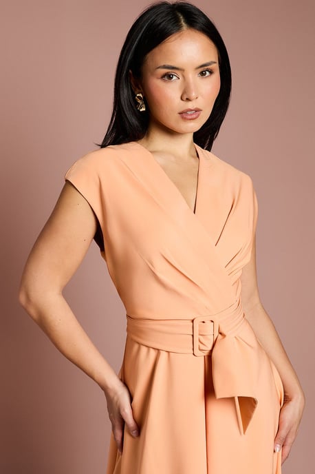 Petite Belted Crepe Dress - Image 4