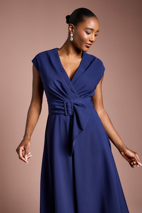 Belted Crepe Dress - Image 2