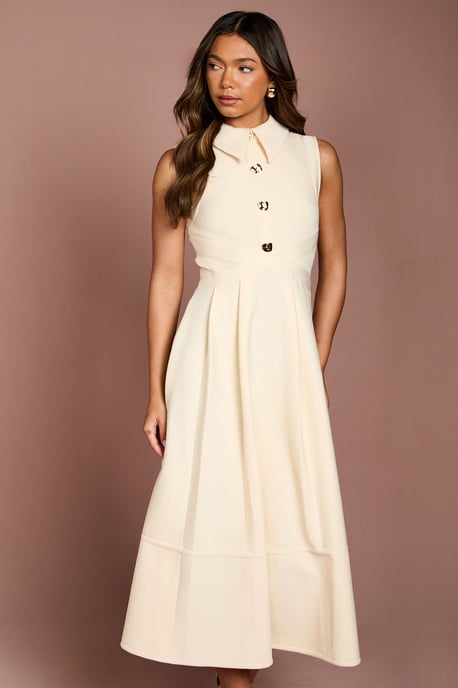 Bandage Knit Shirt Midi Dress - Image 2