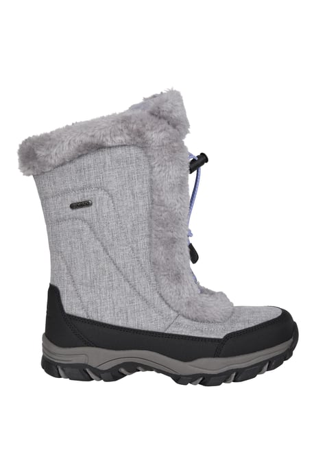 'Ohio' Youth Snow Boots with Rubber Outsole Waterproof Cosy Winter Shoes Dark Grey - Image 2