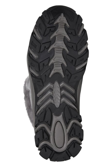 'Ohio' Youth Snow Boots with Rubber Outsole Waterproof Cosy Winter Shoes Dark Grey - Image 5