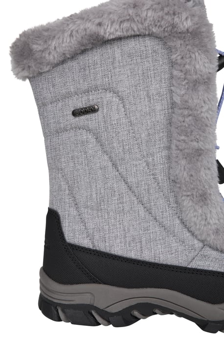 'Ohio' Youth Snow Boots with Rubber Outsole Waterproof Cosy Winter Shoes Dark Grey - Image 6