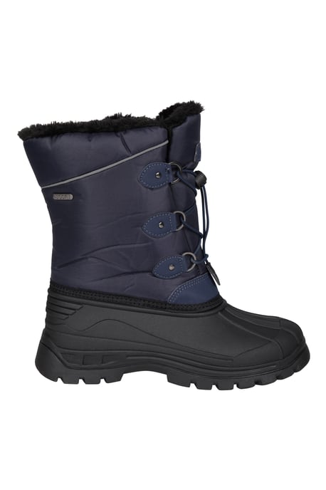 'Whistler' Kids Snow Boots with Deep Lugs Sherpa Lined Snow Proof Shoes Navy - Image 2