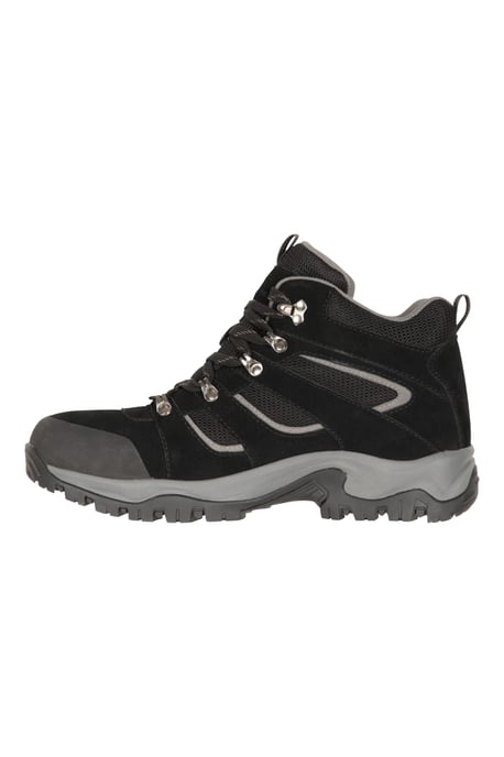 'Voyage' Men's Mid Hiking Boots with High Traction Outsole Waterproof Trekking Shoes Black - Image 4